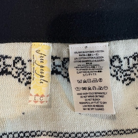 Free People Nordic Stripe Sweater Midi Skirt Size Large - Picture 6 of 6